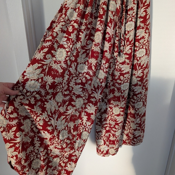 FREE PEOPLE Sunday Set 2-Piece Floral Linen Blend Size Small Boho Beach - Picture 12 of 13